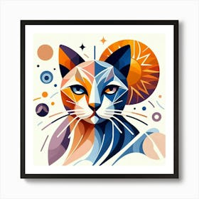 Pippin Low Poly Cat Art Print