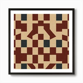 Pattern Of Squares Art Print