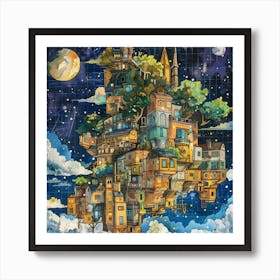 House On A Cloud Art Print