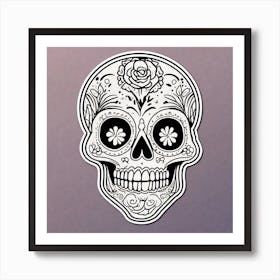 Day Of The Dead Skull 11 Art Print