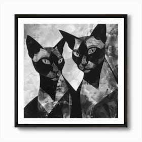 Kisha2849 Burmese Cats Picasso Style No Negative Space Full Pag E4c00742 B7cf 4148 A2c1 Cb10a467c61b Art Print