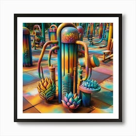 Colorful Playground Art Print