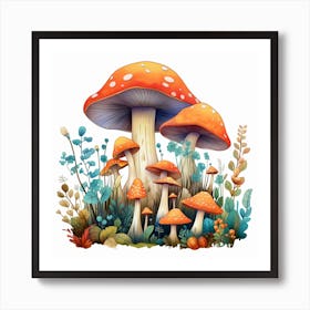 Mushroom Forest 6 Art Print