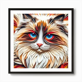 Feline Cat Creative Artwork Illustration 170 Art Print