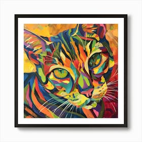 Kisha2849 Bengal Cat Colorful Picasso Style Full Page No Negati D9a4c8e1 3a32 473c Ba76 D40bdc089b4f Art Print