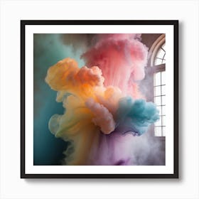 Colorful Smoke Art Print