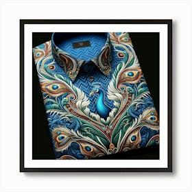 A beautiful shirt with a peacock with attractive color and look. Art Print