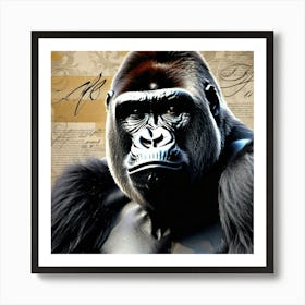 Gorilla head Art Print