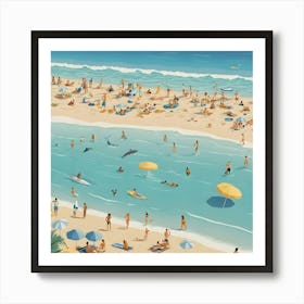 Beach Scene 2 Art Print