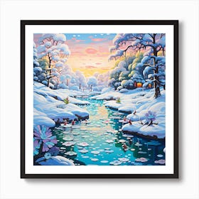 Winter Landscape 19 Art Print