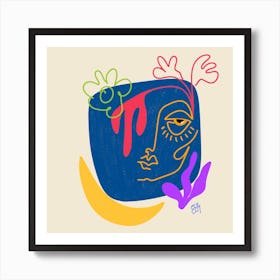 Abstract Woman Portrait Art Print