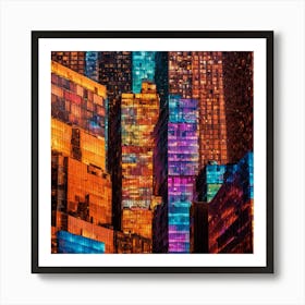 New York City At Night 3 Art Print