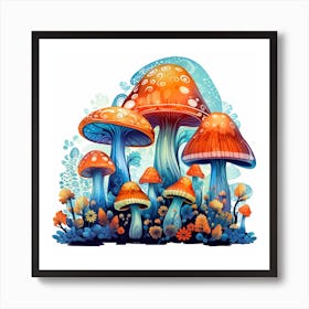 Mushroom Forest 15 Art Print