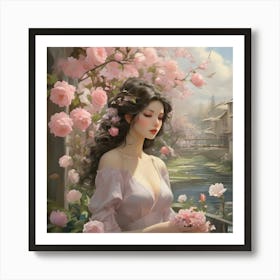 Chinese Girl art print Art Print