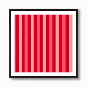 Valentines Stripes Art Print