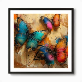 Colorful Butterflies Art Print