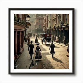 Street Scene In London Art Print