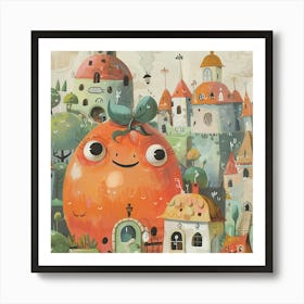 Orange Town Art Print