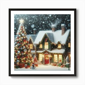 Christmas Village 1 Art Print