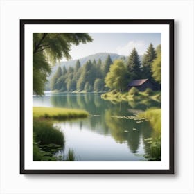 Lake In The Woods 5 Art Print