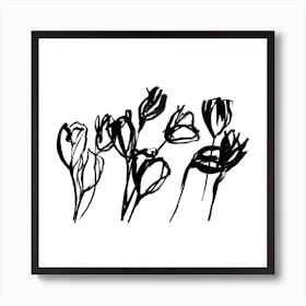 Spring Tulips I Square Art Print