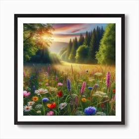 Wildflowers In The Meadow Art Print