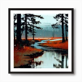 River In The Woods 2 Art Print