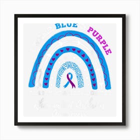 I Wear Blue Purple Granddaughter Rheumatoid Arthritis Art Print