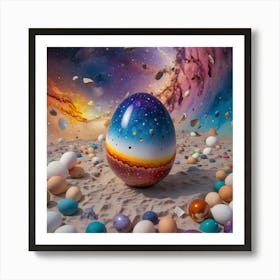 Galaxy Egg Shell 2 Art Print
