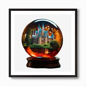 Castle In A Snow Globe Art Print