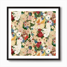 Floral Pattern 10 Art Print