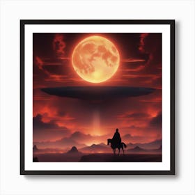 The Red Moon Art Print