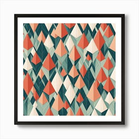 Abstract Geometric Triangles, 265 Art Print