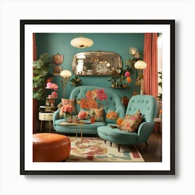 Boho Living Room Art Print