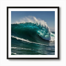 Wave Breaking In The Ocean 1 Art Print