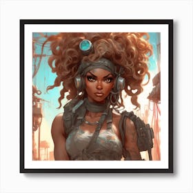 Cyberpunk Girl Art Print