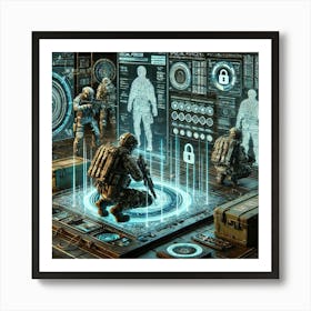 A Detailed Futuristic Scene Showing The Special Fo Art Print