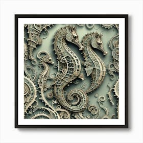 Seahorses 21 Art Print