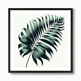 Tropical green palm leaf 5 Art Print