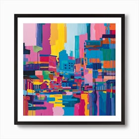 Abstract Travel Collection Seoul South Korea 8 Art Print