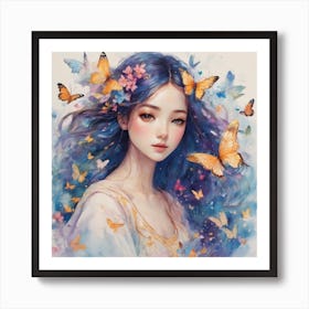 Butterfly Girl 1 Art Print