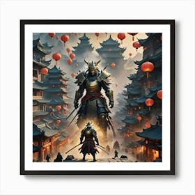 Shadow Of The Samurai Art Print