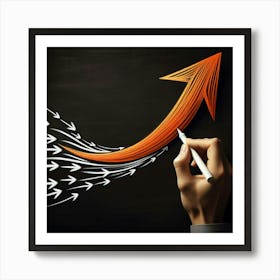 Arrow Pointing Upward Art Print