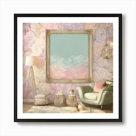 Shabby Chic Dreamy Mist Pastel Junk Journals Dollh (2) Art Print