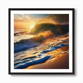 Sunset At The Beach 77 Art Print