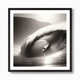 A man surfing 1 Art Print