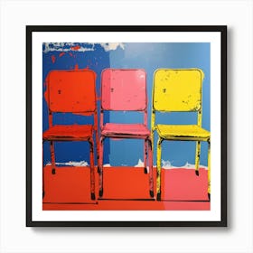 Chairs Pop Art 4 Art Print