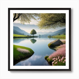 Lake In The Mountains 5 Art Print