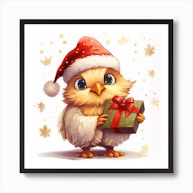 Christmas Chicken Art Print