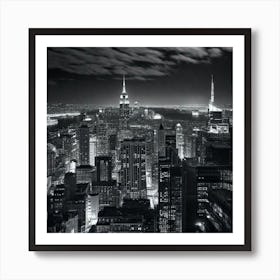 New York City At Night 6 Art Print